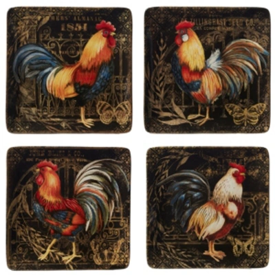 Certified International Gilded Rooster 4-pc. Dinner Plate