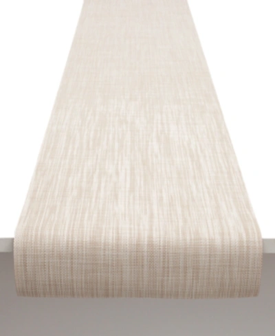 Chilewich Mini Basketweave Table Runner In Tan/beige