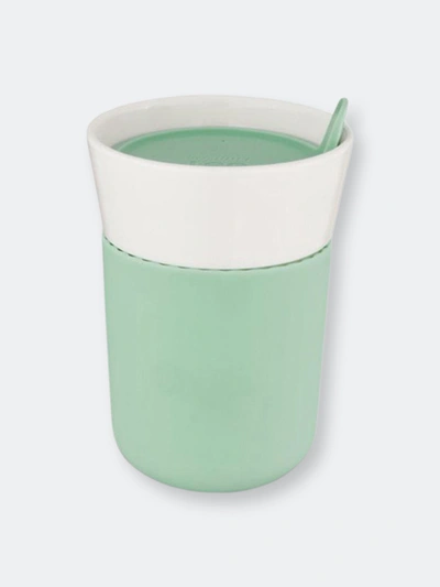 Berghoff Leo Collection Porcelain 11.16-oz. Travel Mug With Green Sleeve