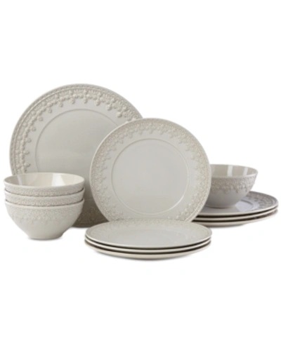 Lenox Chelse Muse Floral 12-pc. Dinnerware Set, Service For 4 In White