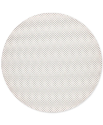 Chilewich Basketweave Woven Vinyl Round Placemat In White