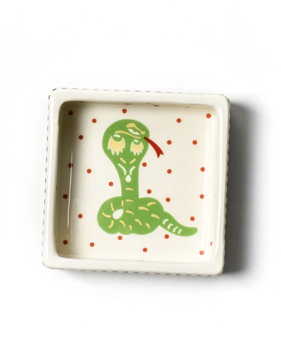 Coton Colors By Laura Johnson Chinese Zodiac Snake Square Trinket Bowl In Black