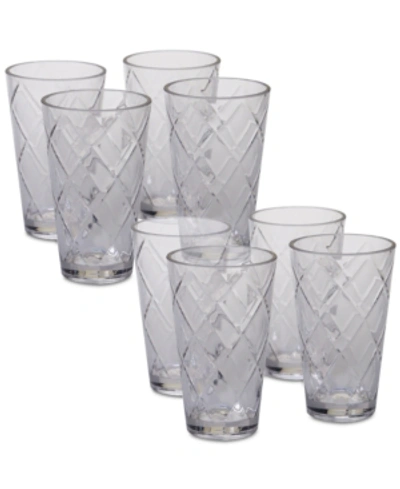 Certified International Clear Diamond Acrylic 8-pc. Iced Tea Glass Set