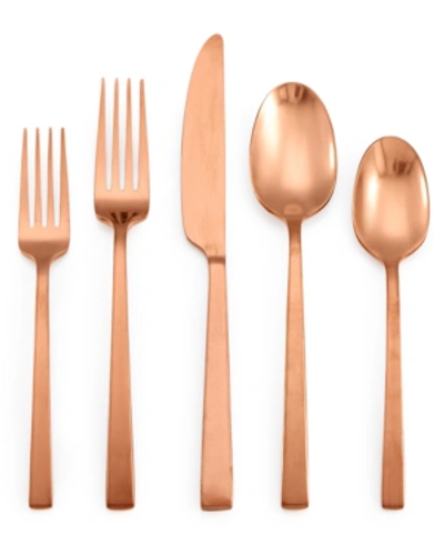 Lucky Brand Rumble Copper 20-pc. Flatware Set, Created For Macy's, Service For 4