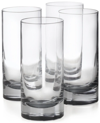 Hotel Collection Highball Glasses With Gray Accent, Set Of 4, Created For Macy's