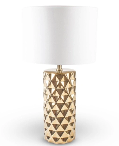 8 Oak Lane Studded Table Lamp In Gold