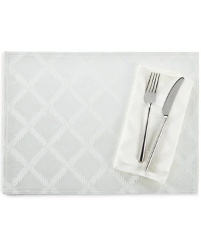 Lenox Laurel Leaf Placemat 19" X 13" In White