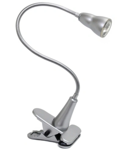 All The Rages Simple Designs 1w Led Gooseneck Clip Light Desk Lamp In Silver
