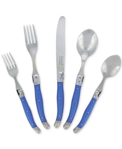 French Home Laguiole 20-piece French Blue Flatware Set, Service For 4