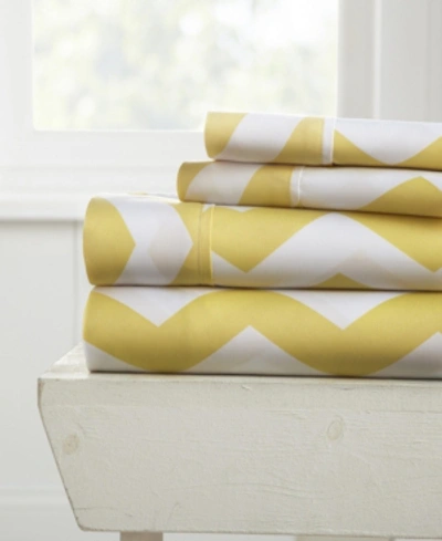 Ienjoy Home The Boho & Beyond Premium Ultra Soft Pattern 4 Piece Bed Sheet Set By Home Collection In Yellow Soft Arrows