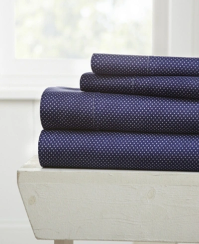 Ienjoy Home The Boho & Beyond Premium Ultra Soft Pattern 4-pc. Sheet Set, California King In Navy Hearts