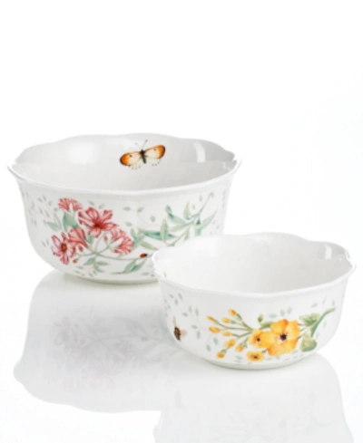 Lenox Butterfly Meadow Set Of 2 Nesting Bowls In White
