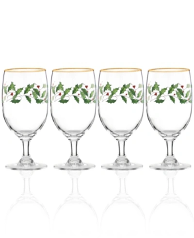 Lenox Holiday 4pc Iced Beverage Glass Set In Multicolor