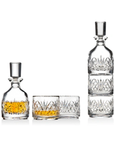 Godinger Dublin Stackable Decanter With 2 Glasses In Clear