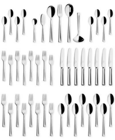 Villeroy & Boch Victor 46-pc. Flatware Set, Service For 8 In Silver