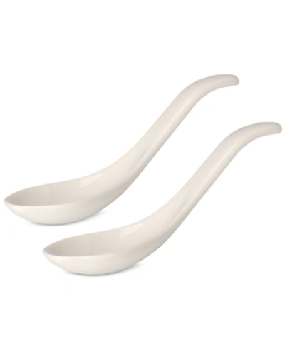 Villeroy & Boch Soup Passion Set Of 2 Asia Spoons In White