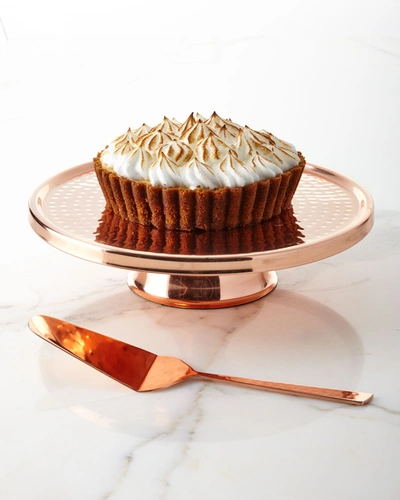 Godinger Copper Cake Plate With Server