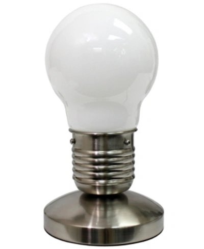 All The Rages Simple Designs Edison Style Minimalist Idea Bulb Mini Touch Desk Lamp In White