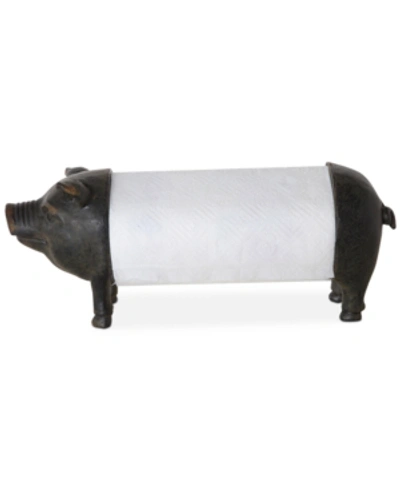 3r Studio Pig Shaped Paper Towel Holder In Black