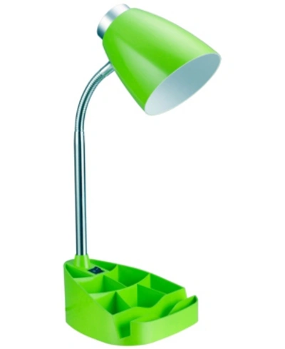 All The Rages Limelight's Gooseneck Organizer Desk Lamp With Ipad Tablet Stand Book Holder In Green