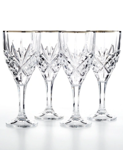 Godinger Dublin Platinum Goblets, Set Of 4