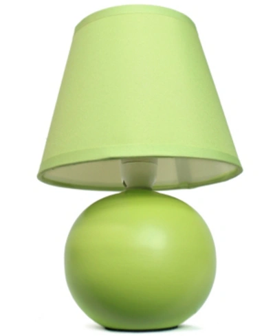 All The Rages Simple Designs Mini Ceramic Globe Table Lamp In Green