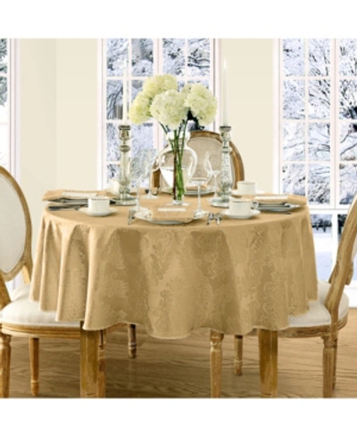 Elrene Barcelona 90" Round Tablecloth In Gold