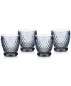 Villeroy & Boch Boston Double Old Fashioned Glasses, Set Of 4 In Smoke Gray
