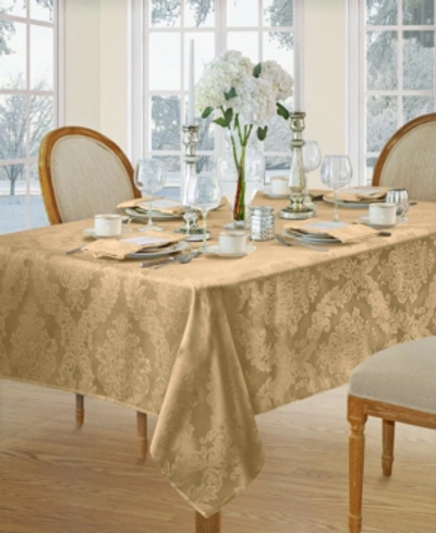 Elrene Barcelona Damask 60" X 84" Oblong Tablecloth In Gold