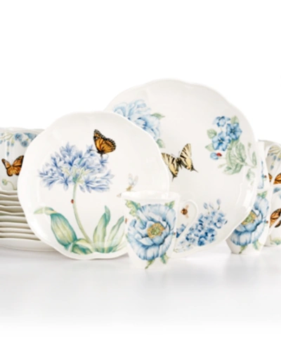 Lenox Butterfly Meadow Blue 18 Pc. Dinnerware Set, Service For 6, Created For Macy's