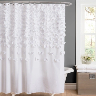 Lush Decor Lucia 72"x 72" Shower Curtain In White