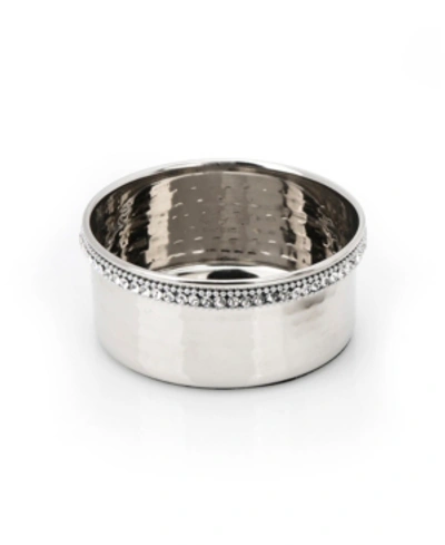 Classic Touch Prism Wine Coaster With Diamonds In Silver
