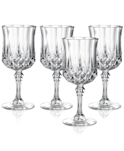 Longchamp Cristal D'arques  Set Of 4 Wine Glasses