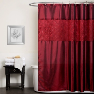 Lush Decor Maria 72"x 72" Shower Curtain In Red