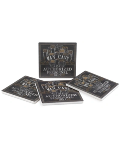 Thirstystone Man Cave 4-pc. Coaster Set In Multi