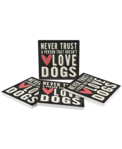 Thirstystone Dog Lover 4-pc. Coaster Set In Multi