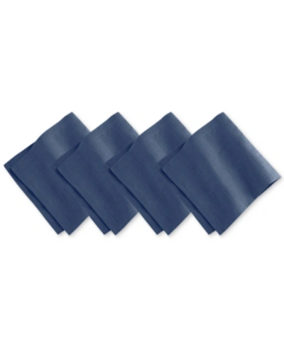 Elrene La Classica Linen Napkin, Set Of 4 In Indigo