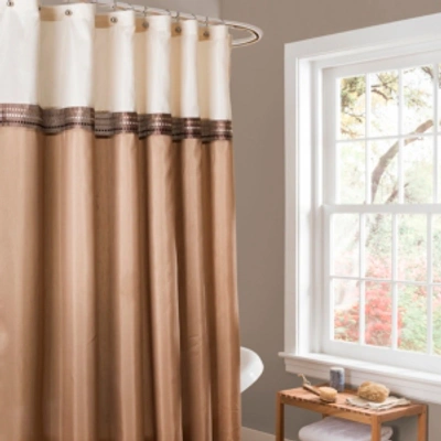 Lush Decor Terra Shower Curtain, 72" X 72" In Beige