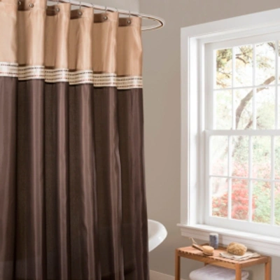 Lush Decor Terra 72"x 72" Shower Curtain In Chocolate