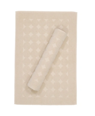 Linum Home Sinemis Circle Design 2-pc. Bath Mat Set Bedding In Beige