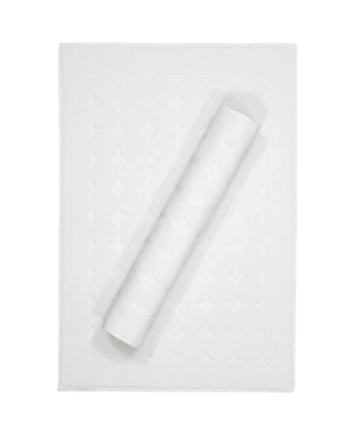 Linum Home Sinemis Circle Design 2-pc. Bath Mat Set Bedding In White