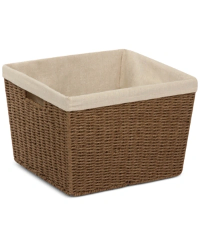 Honey Can Do Honey-can-do Parchment Cord Basket With Liner In Brown