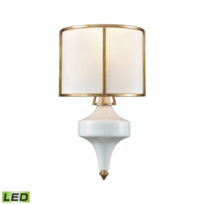 Elk Lighting Ceramique 1 Wall Sconce Antique Gold Leaf
