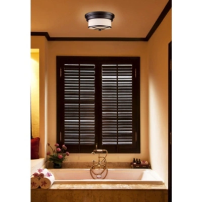 Elk Lighting Flush Mount 2-light In Oiled Bronze30