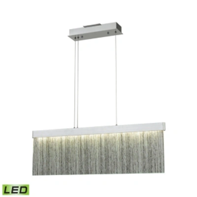 Elk Lighting Meadowland Billiard/island Satin Aluminum/polished Chrome In Multi