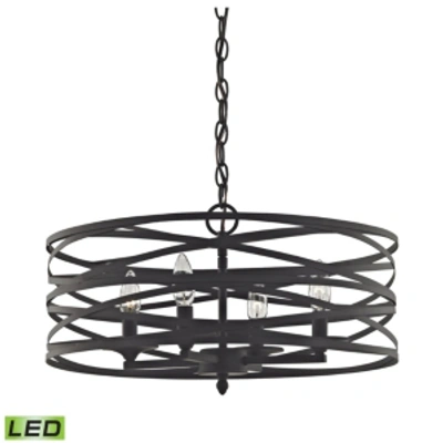Elk Lighting Vorticy 4 Light Chandelier In Oil Rubbed Bronze