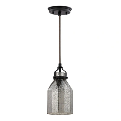 Elk Lighting Danica 1 Light Pendant In Oil Rubbed Bronze And Mercury Glass