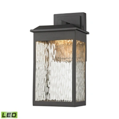 Elk Lighting Newcastle Led Outdoor Wall Sconce In Matte Black