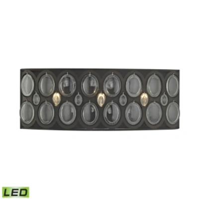Elk Lighting Serai 3 Light Vanity In Oil Rubbed Bronze With Clear Glass