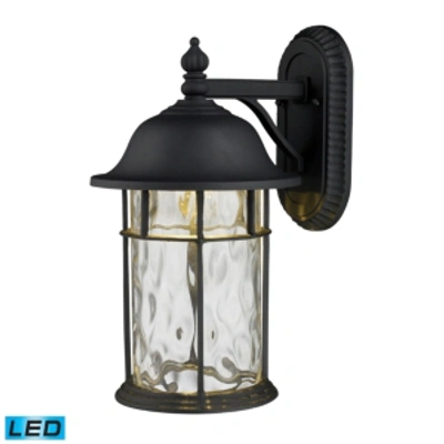 Elk Lighting Lapuente 1-light Outdoor Led Wall Mount In Matte Black